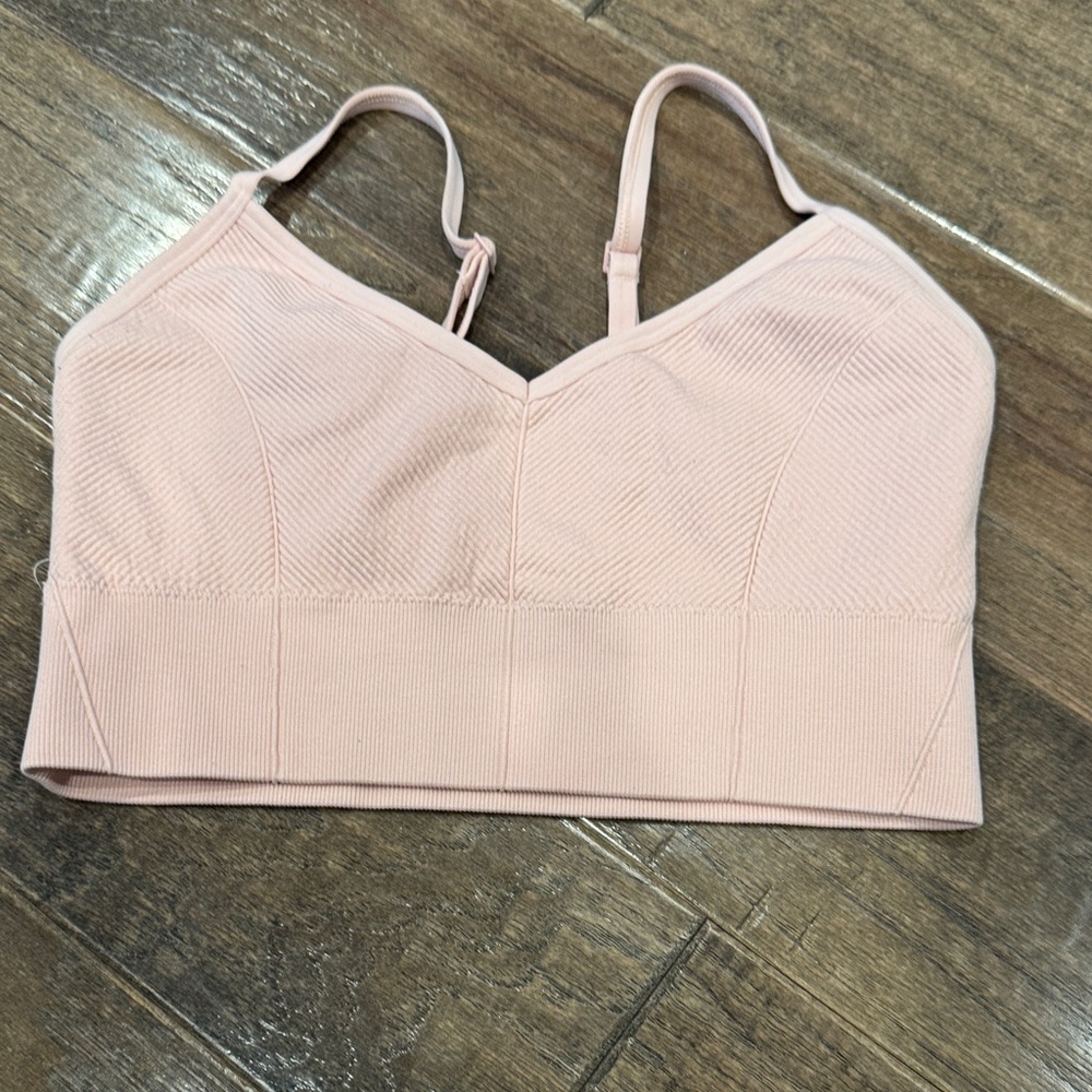 Seamless Light Pink Bralette with Adjustable Straps - Women Intimates aerie